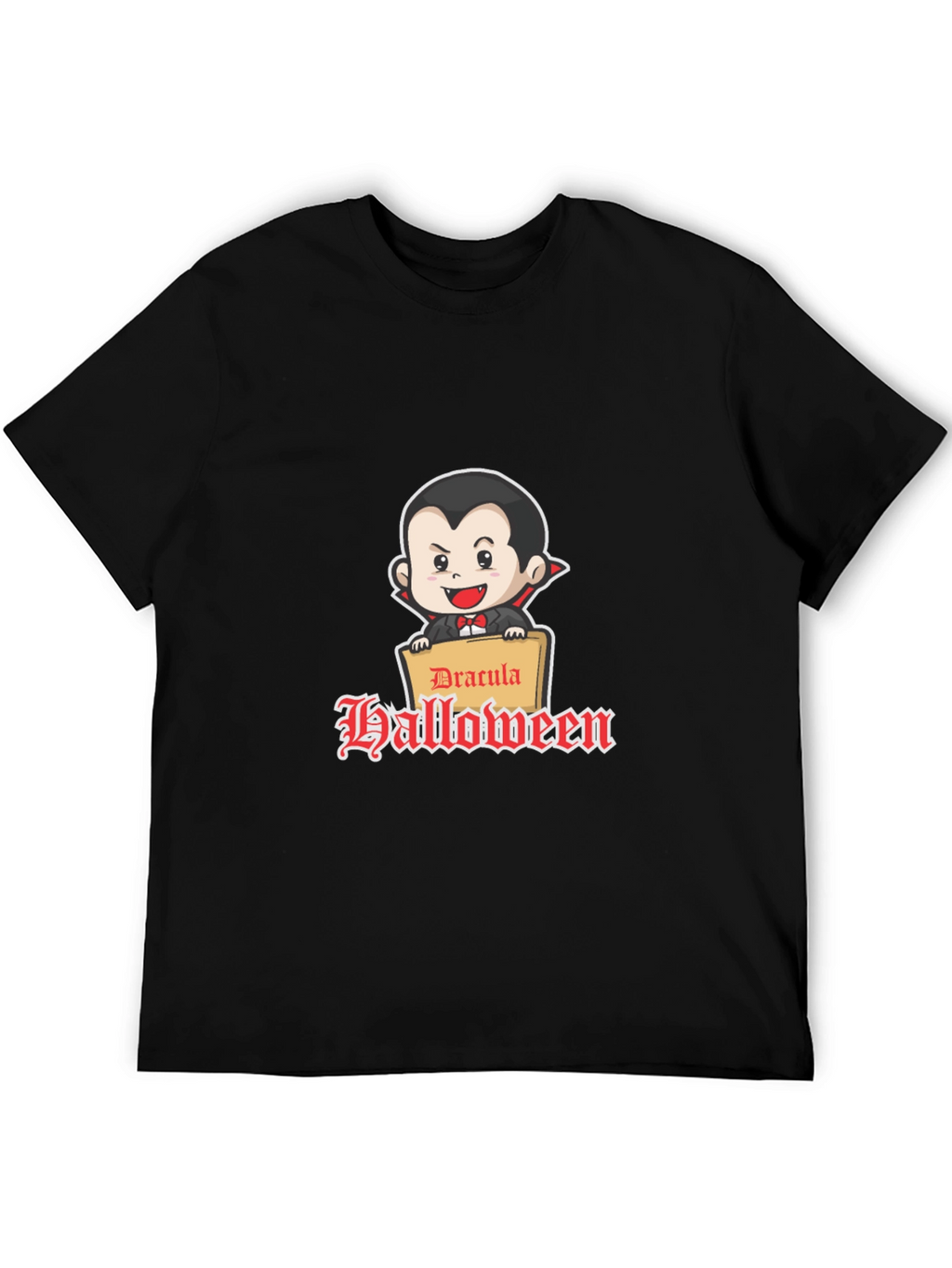 Dracula Halloween Graphic Tee - Classic Fit