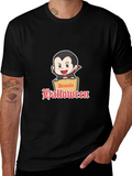 Dracula Halloween Graphic Tee - Classic Fit
