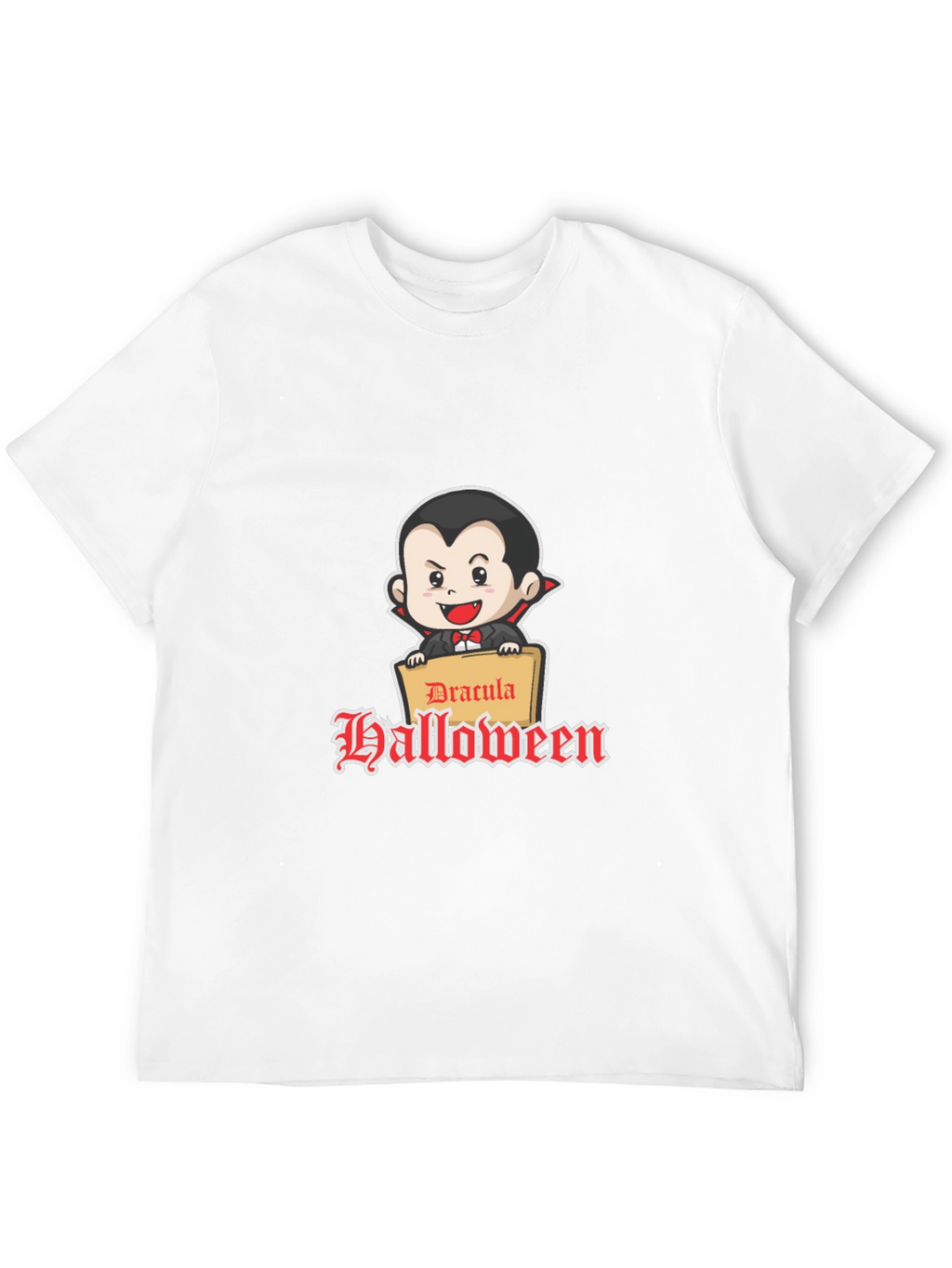 Dracula Halloween Graphic Tee - Classic Fit