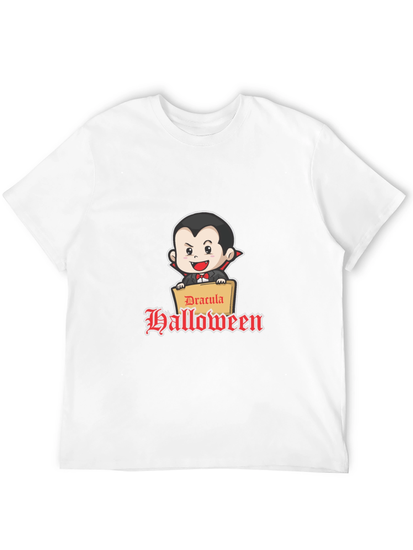 Dracula Halloween Graphic Tee - Classic Fit
