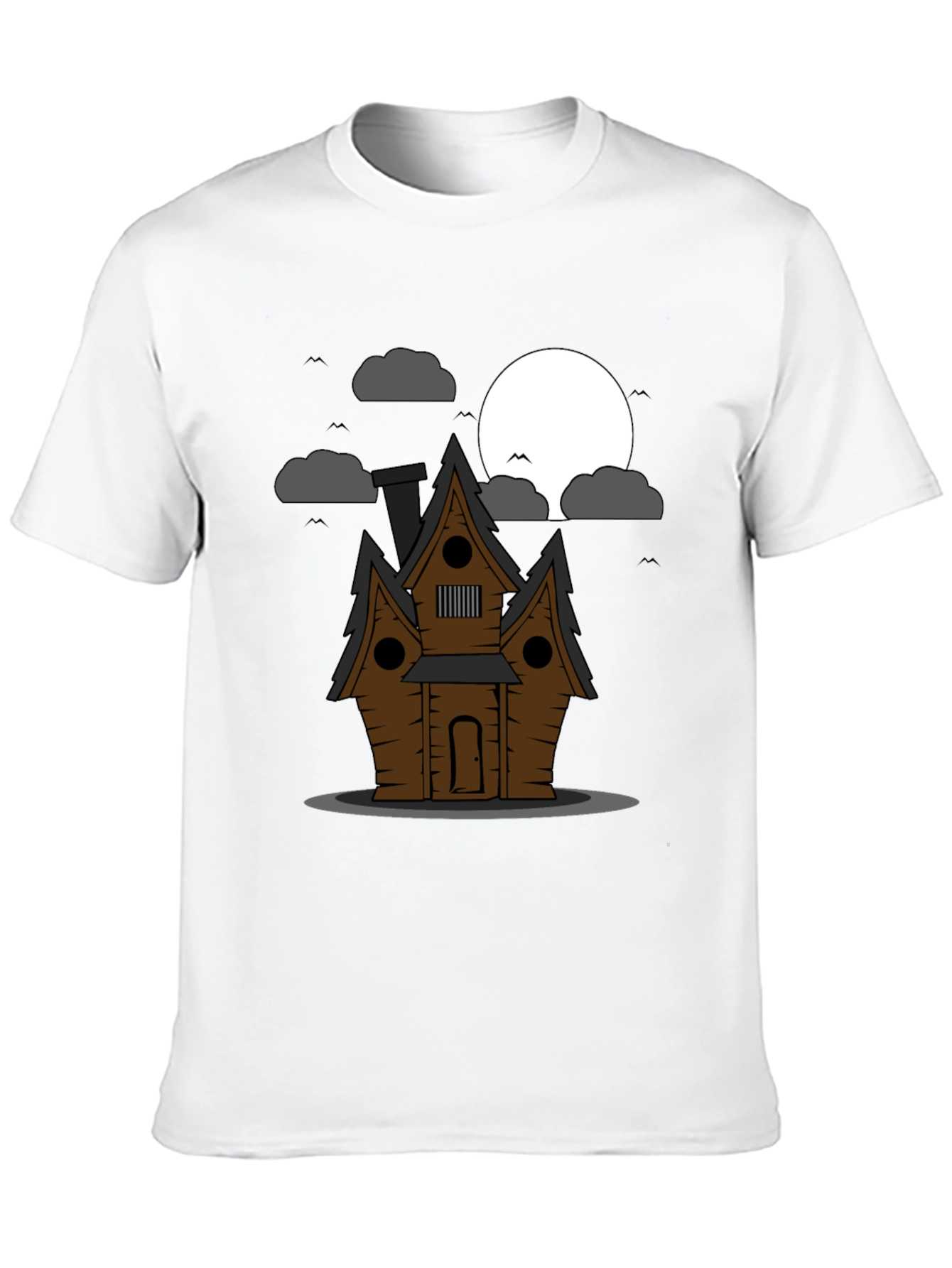 Spooky House Graphic Tee - Halloween Style