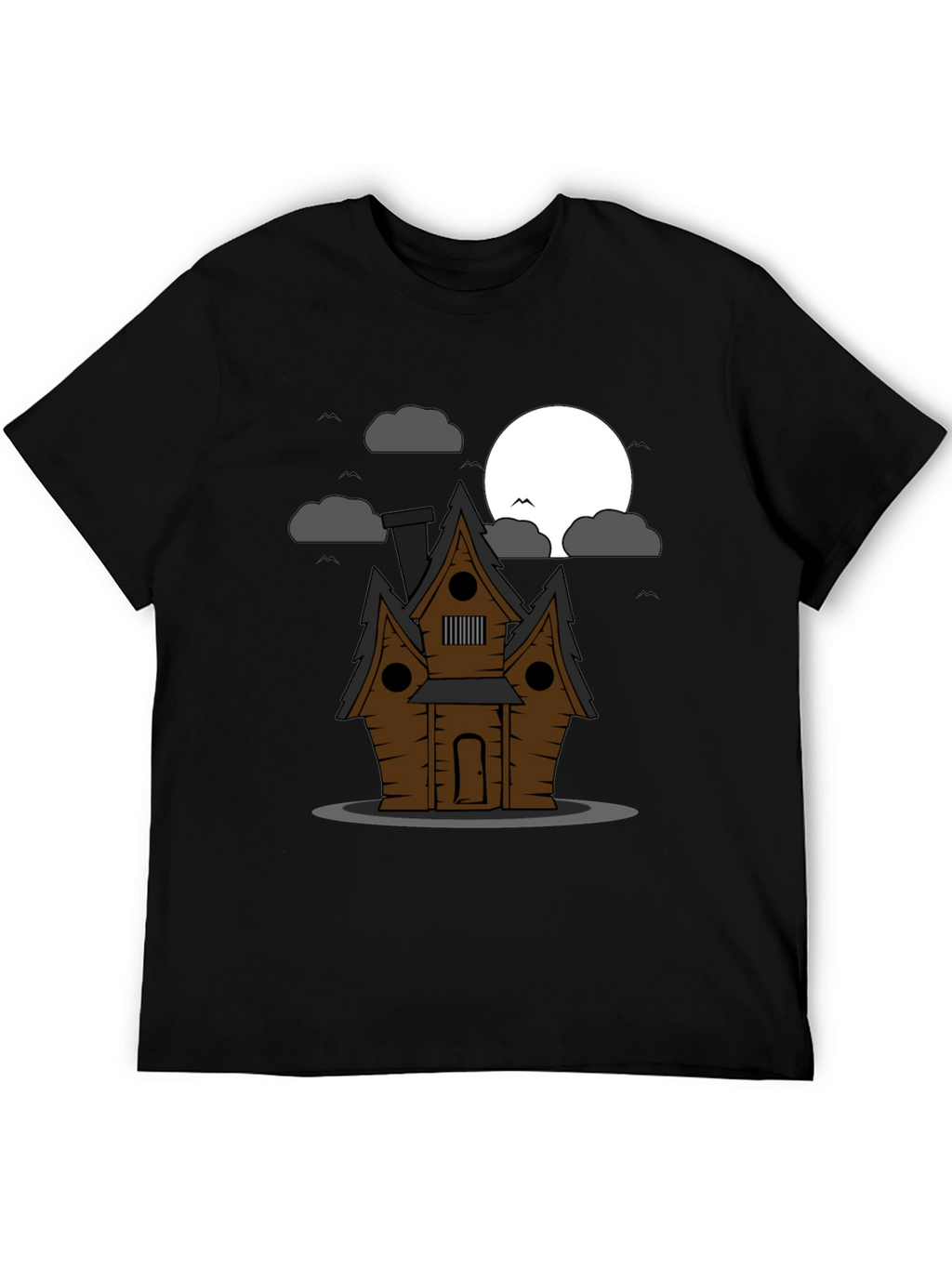 Spooky House Graphic Tee - Halloween Style