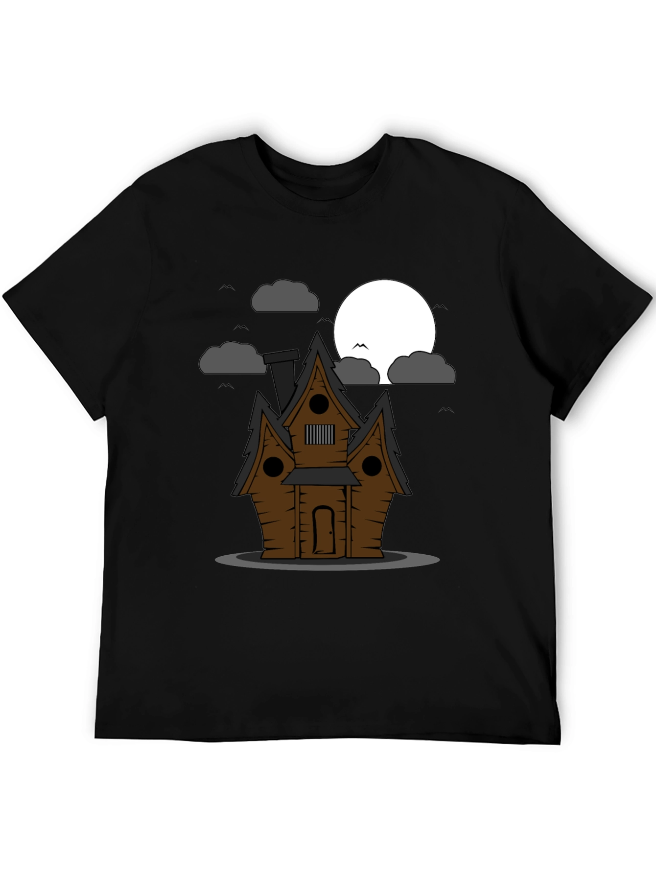 Spooky House Graphic Tee - Halloween Style