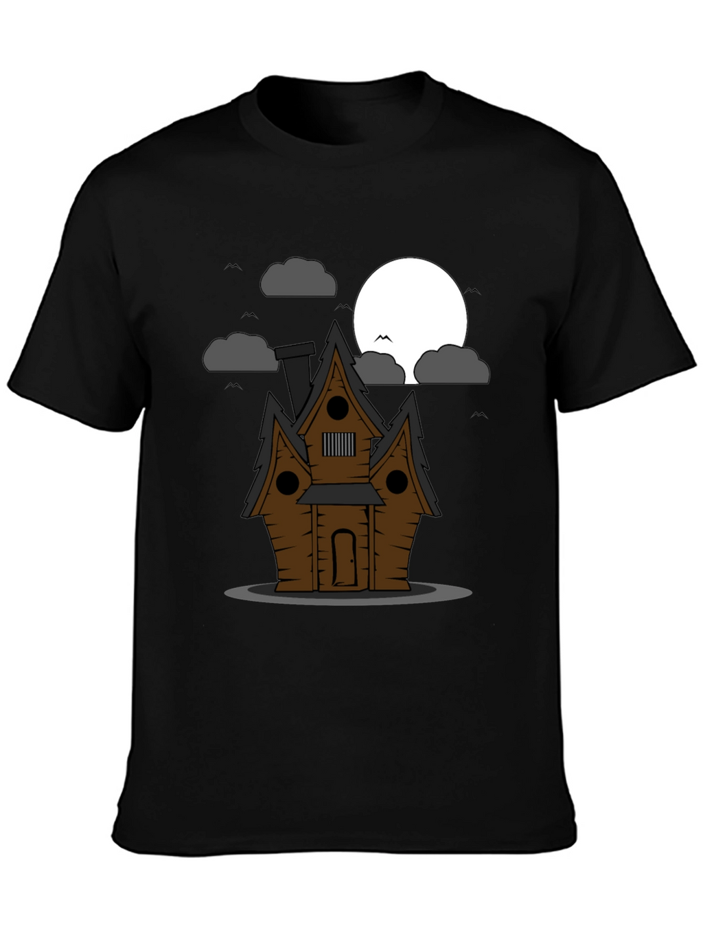 Spooky House Graphic Tee - Halloween Style