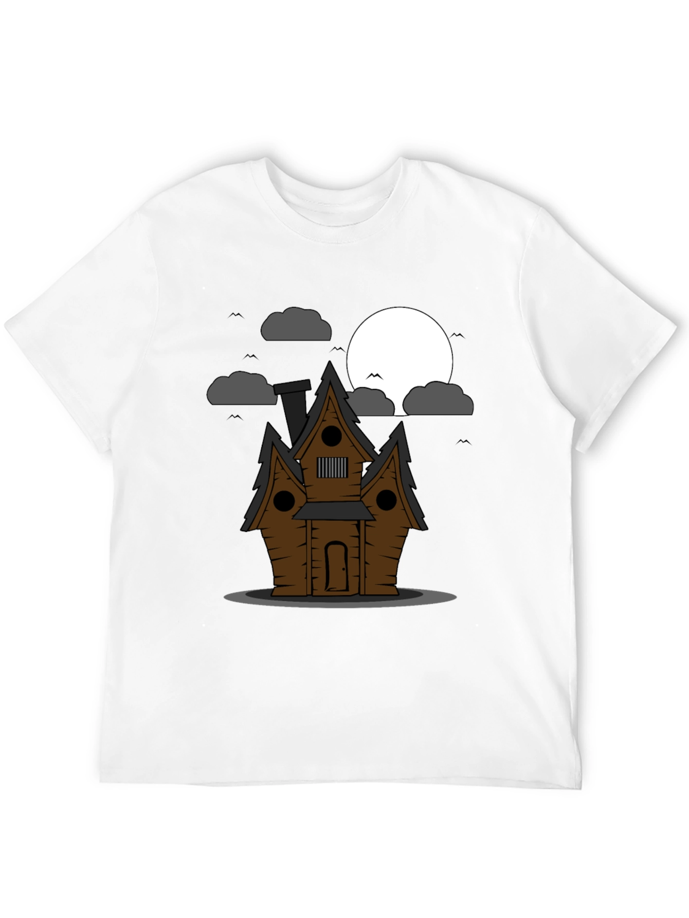 Spooky House Graphic Tee - Halloween Style