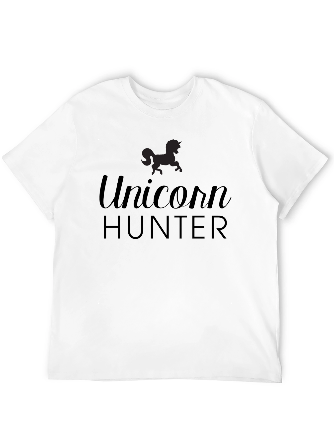 Unicorn Hunter Mens Black T-Shirt