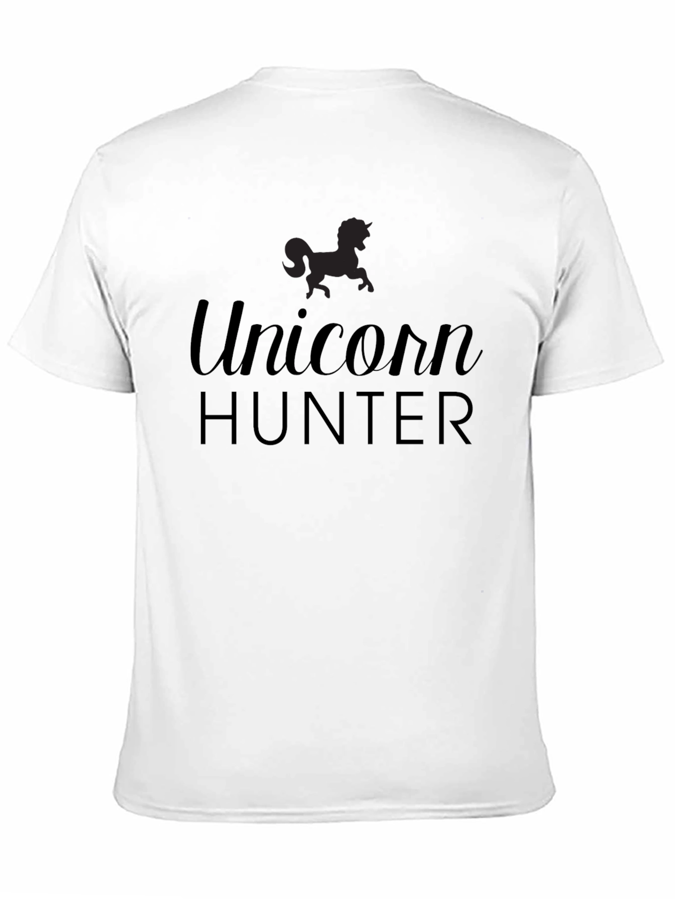 Unicorn Hunter Mens Black T-Shirt