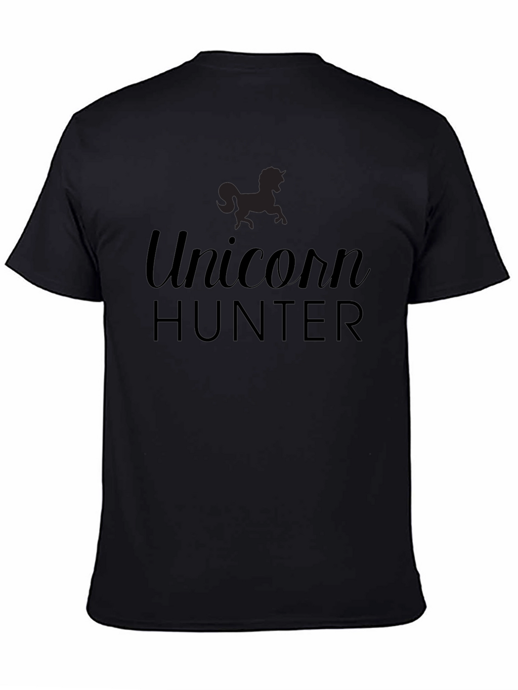 Unicorn Hunter Mens Black T-Shirt