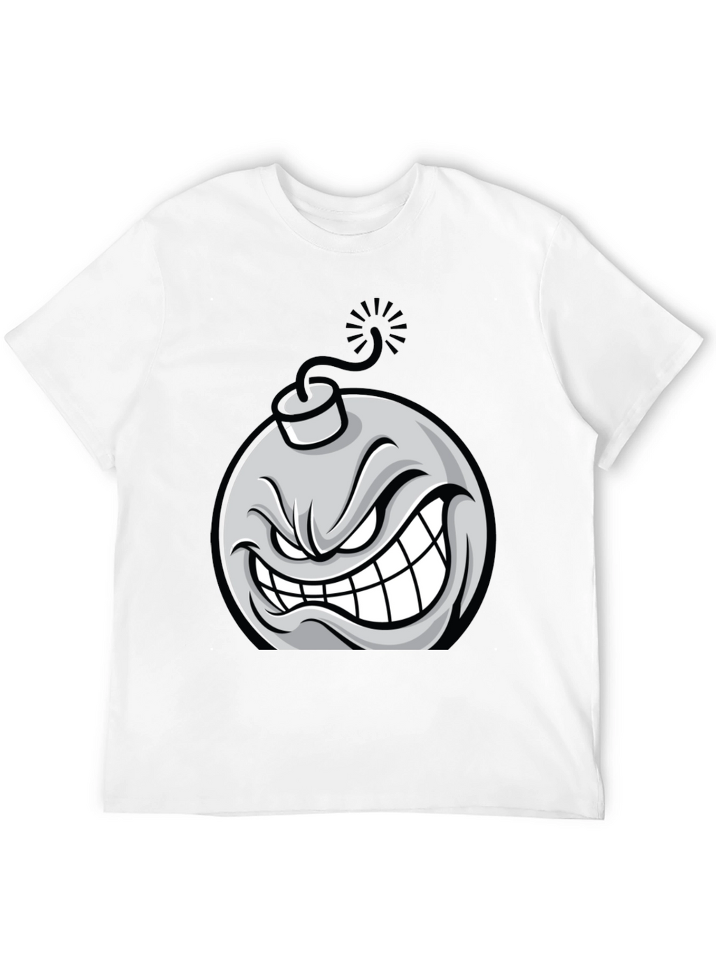 Angry Bomb Graphic Tee - Black Cotton T-Shirt