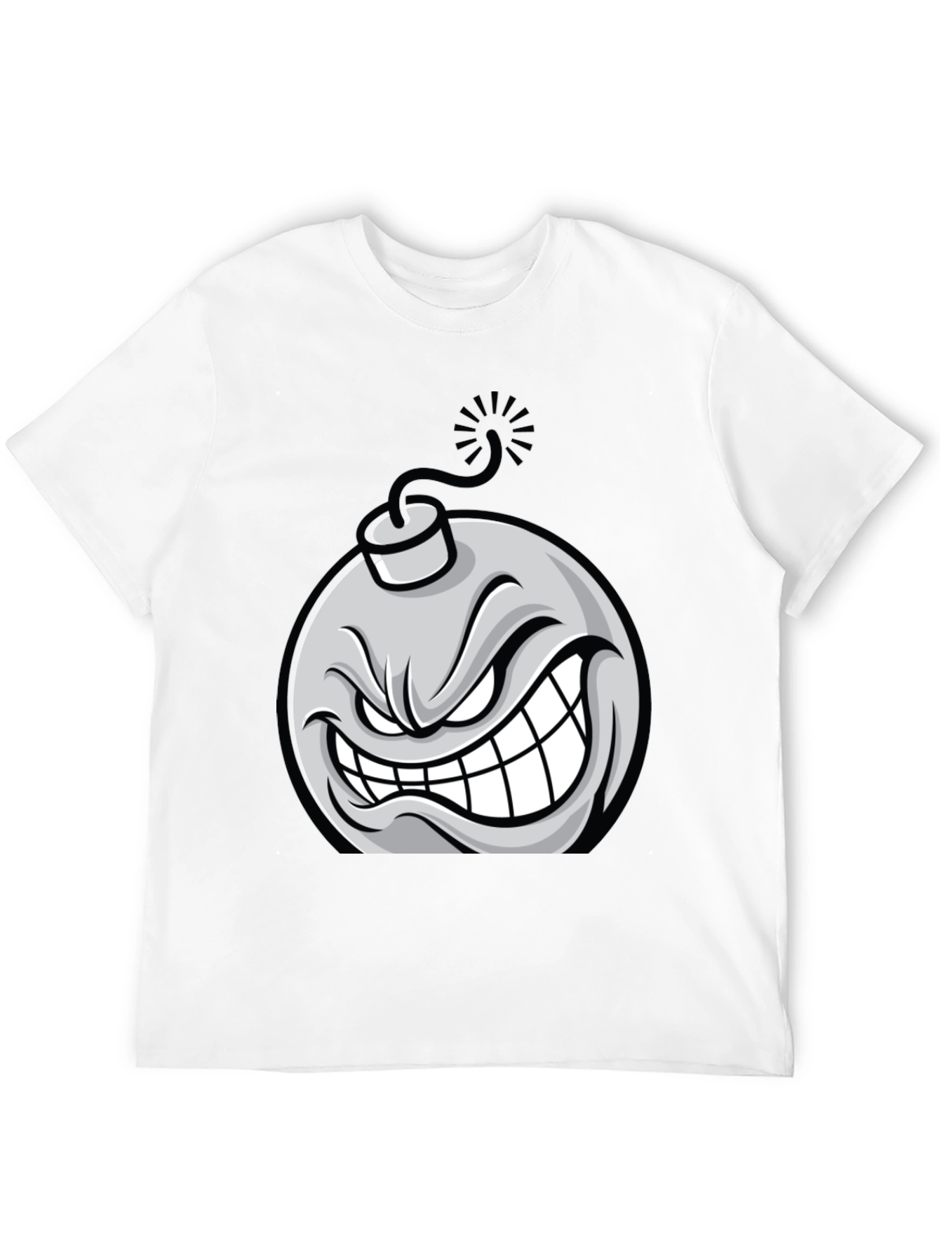 Angry Bomb Graphic Tee - Black Cotton T-Shirt