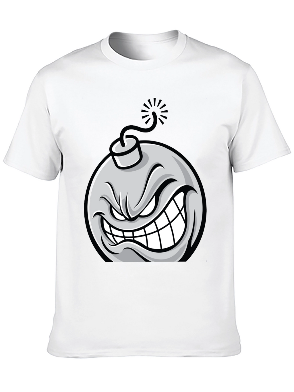 Angry Bomb Graphic Tee - Black Cotton T-Shirt