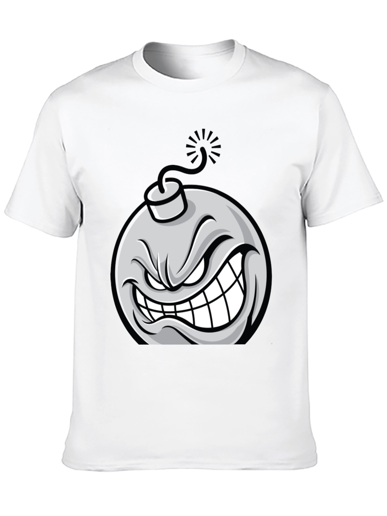 Angry Bomb Graphic Tee - Black Cotton T-Shirt
