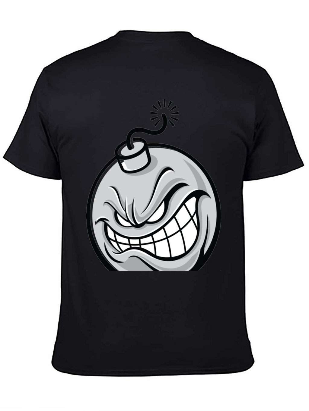Angry Bomb Graphic Tee - Black Cotton T-Shirt