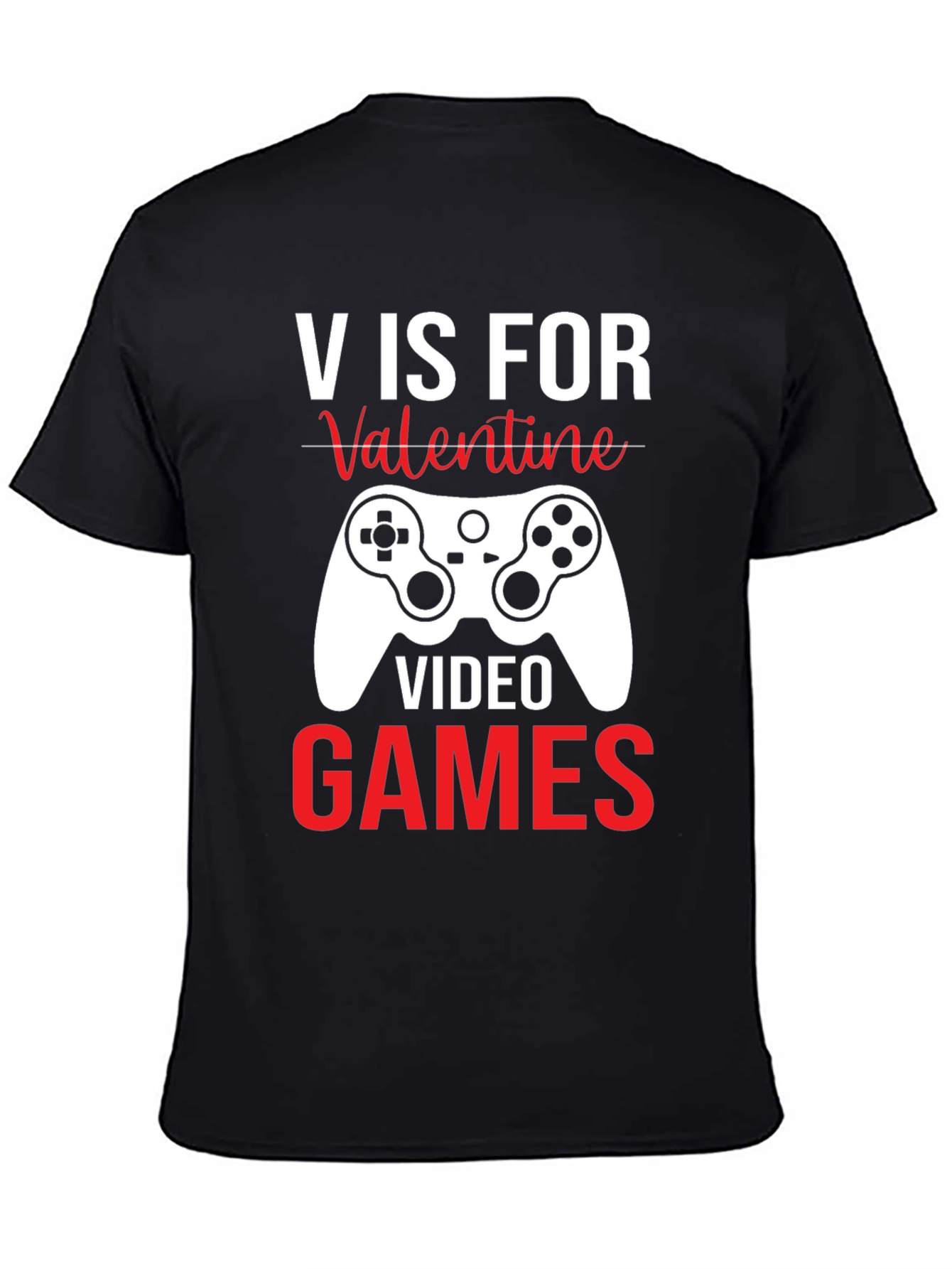 Valentines Day Gamer T-Shirt - V is for Video Games