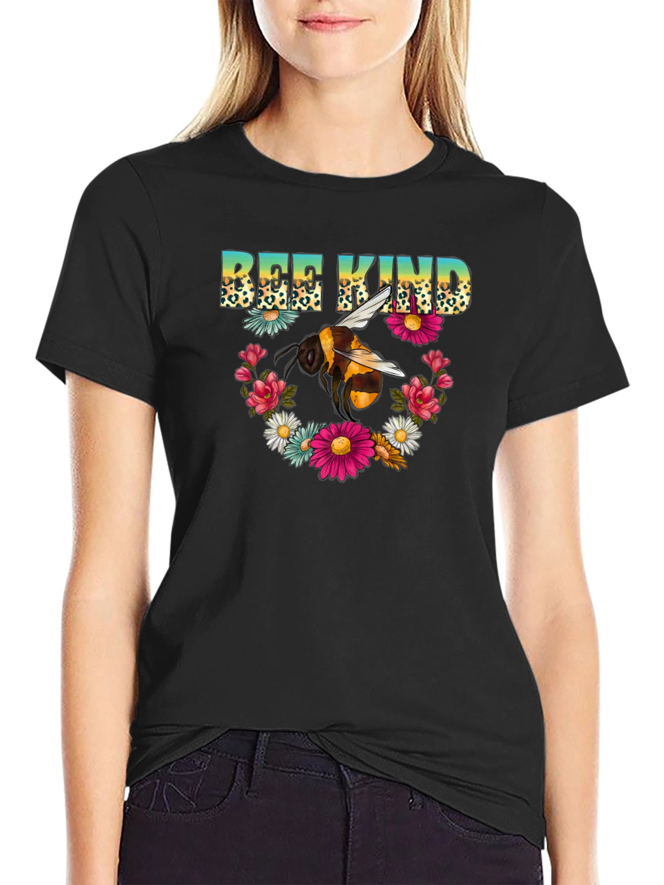 Bee Kind Floral T-Shirt - Graphic Tee