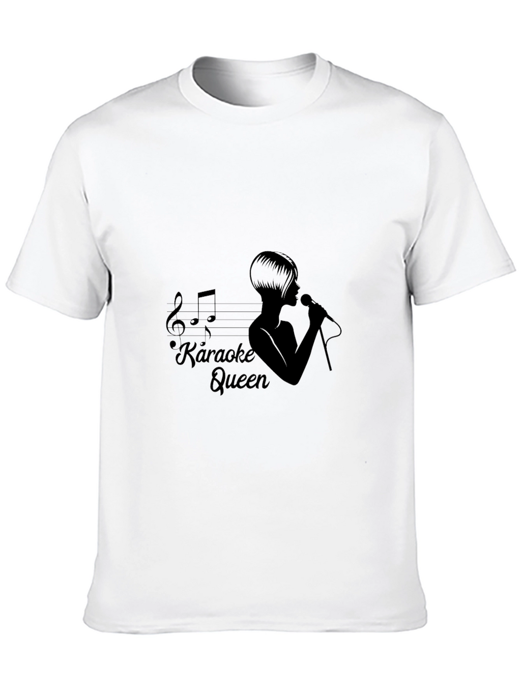 Karaoke Queen Black Graphic T-Shirt