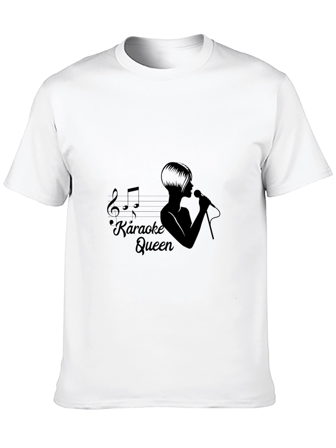 Karaoke Queen Black Graphic T-Shirt
