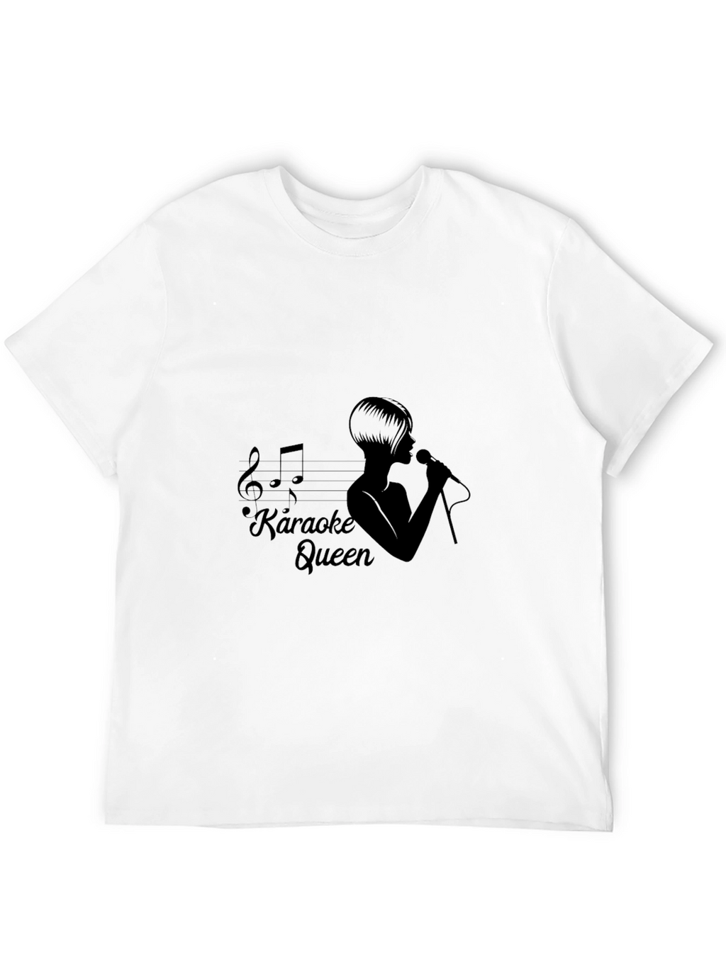 Karaoke Queen Black Graphic T-Shirt
