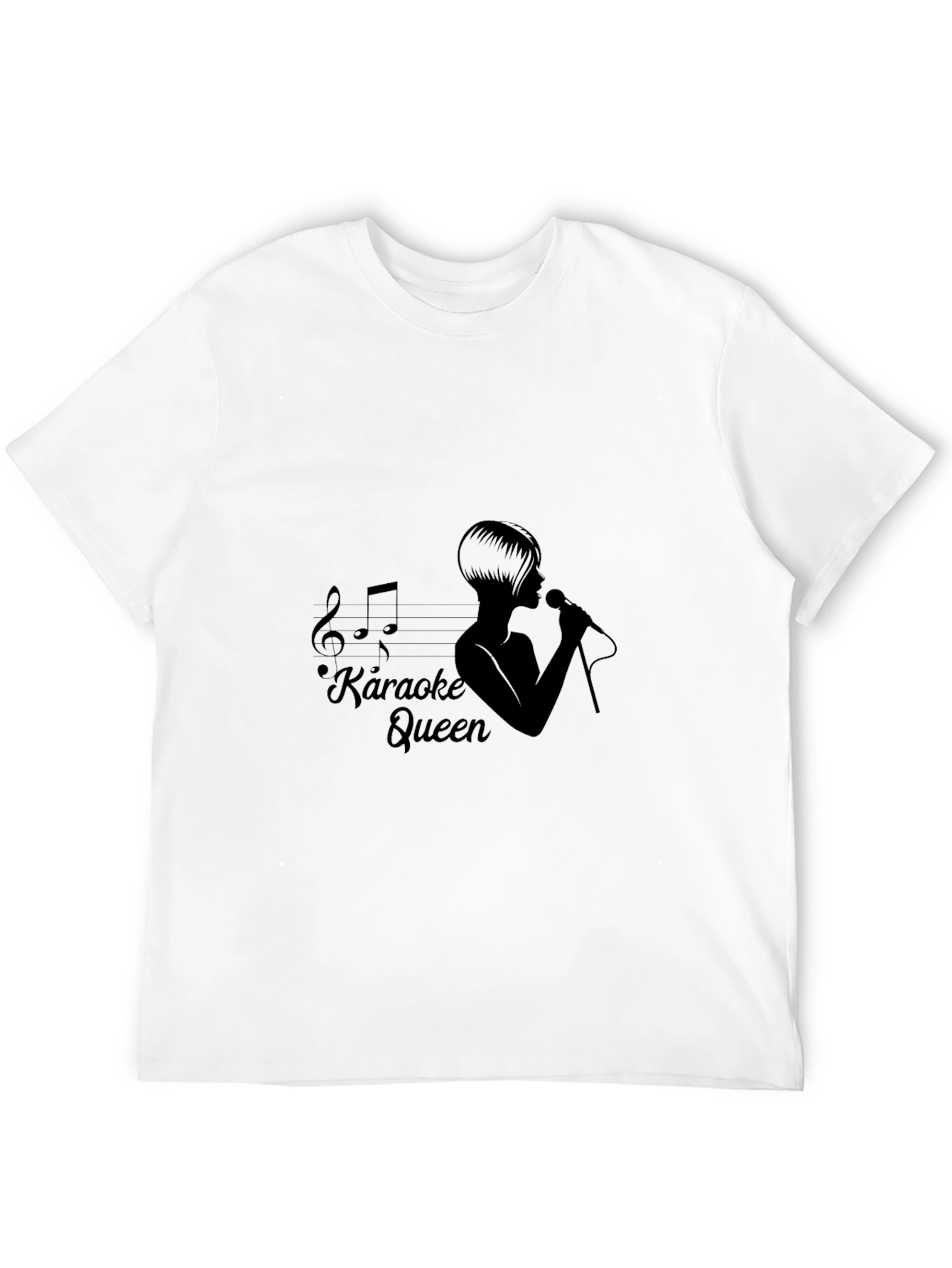 Karaoke Queen Black Graphic T-Shirt