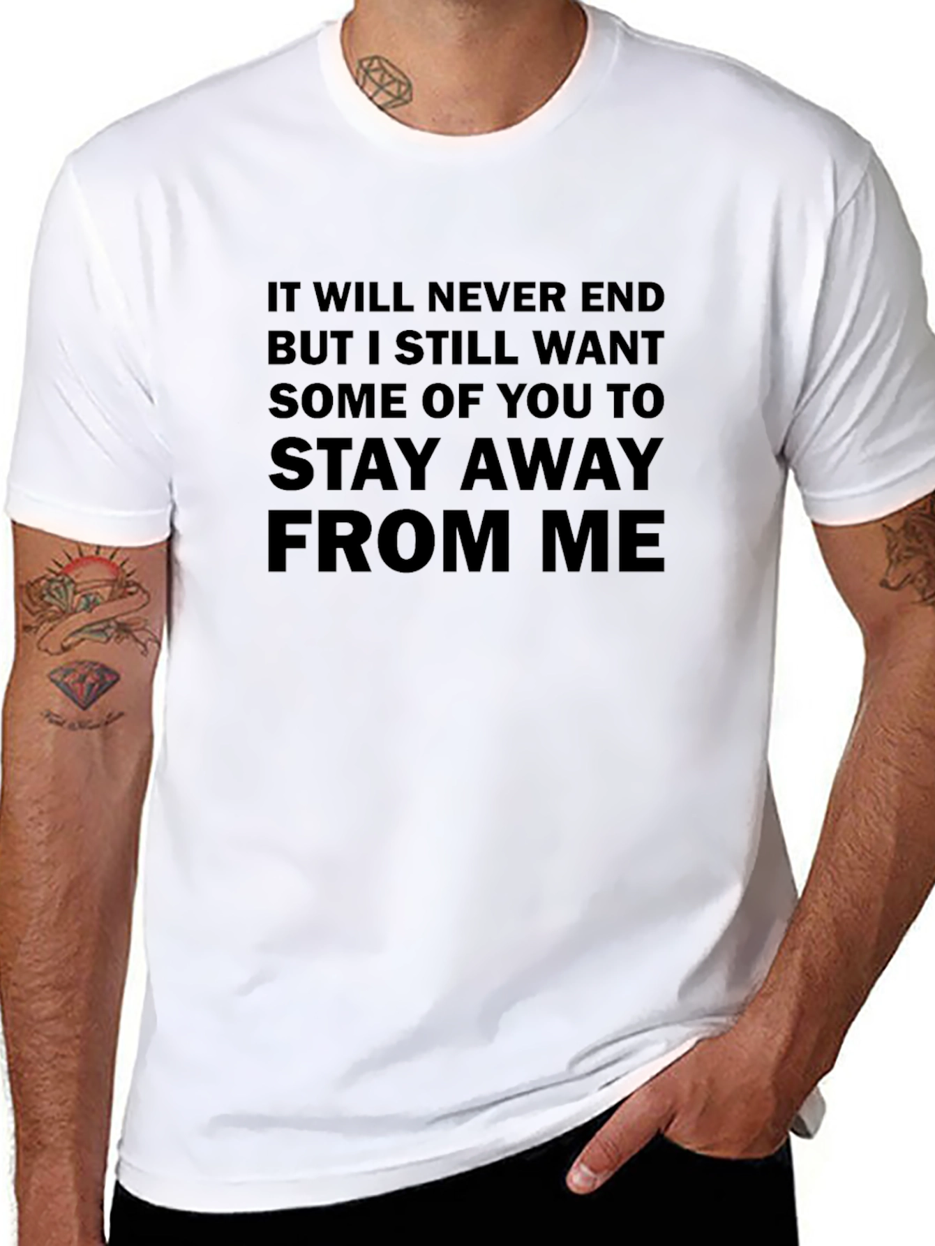 Stay Away T-Shirt: Funny Slogan Tee