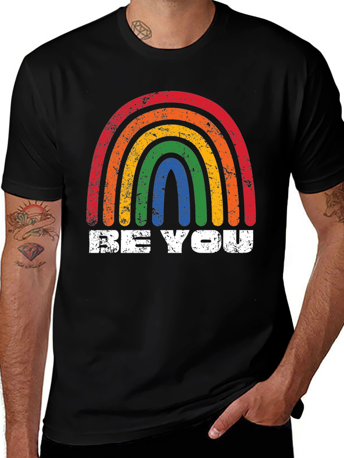 Retro Rainbow Graphic Tee - Be You