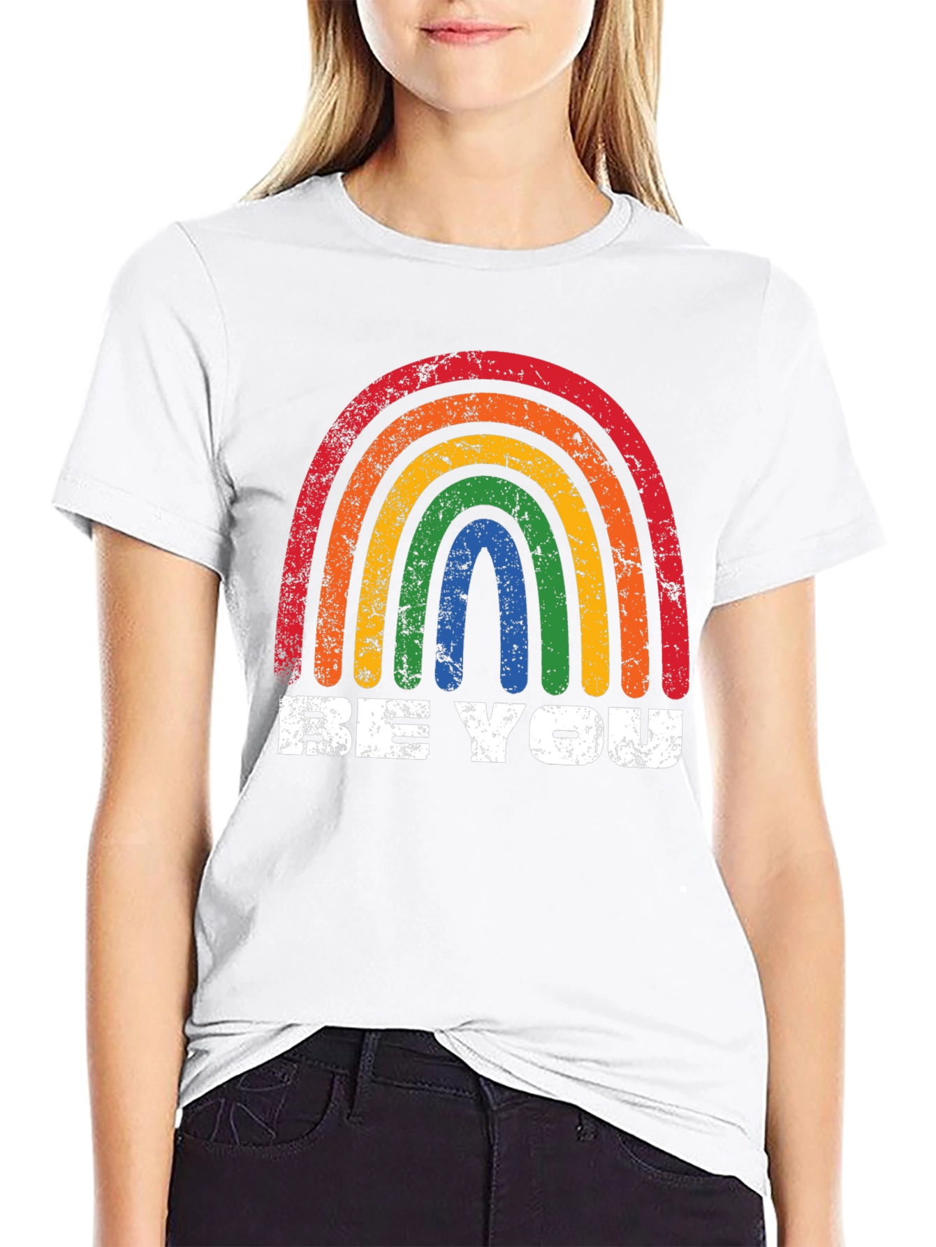 Retro Rainbow Graphic Tee - Be You