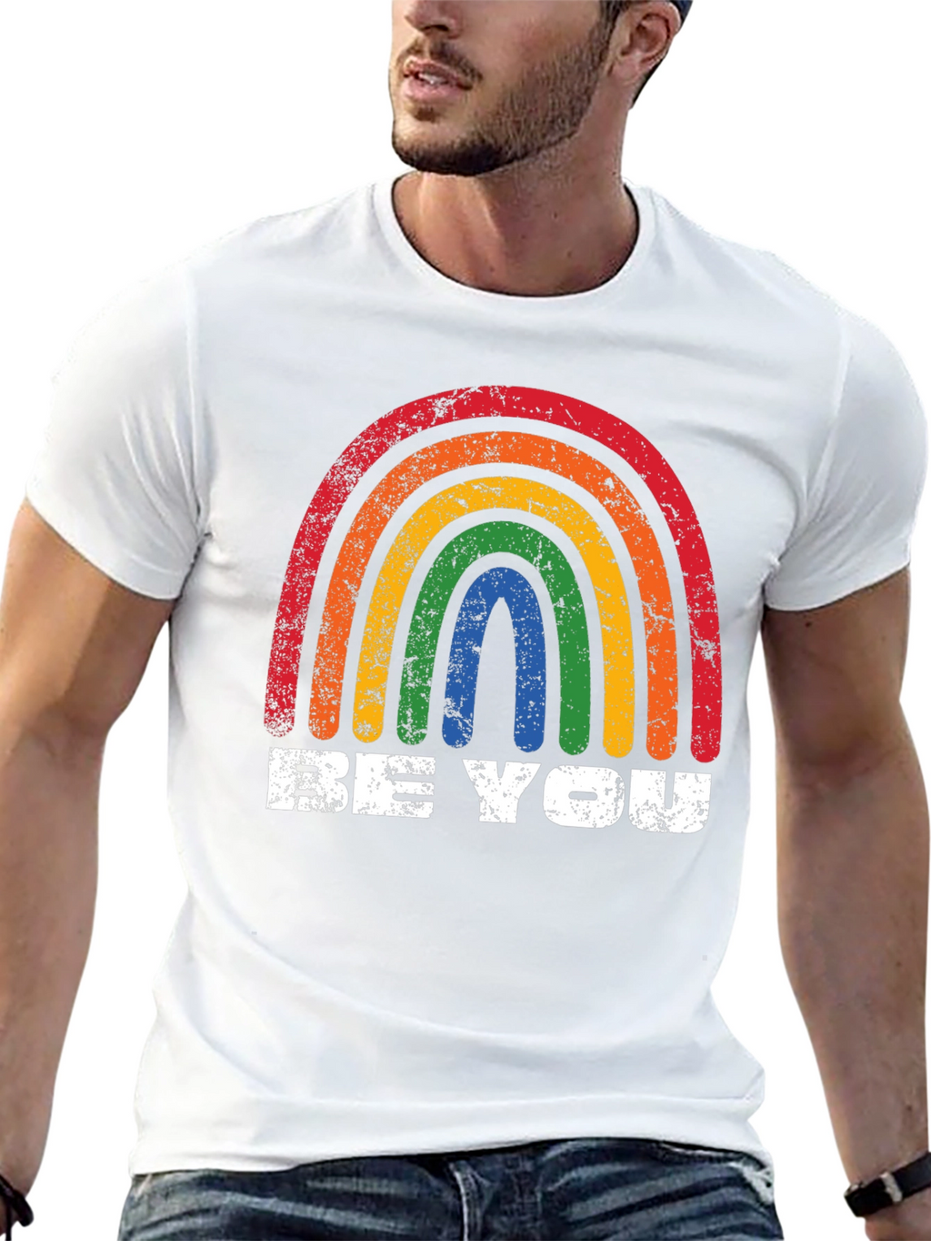 Retro Rainbow Graphic Tee - Be You
