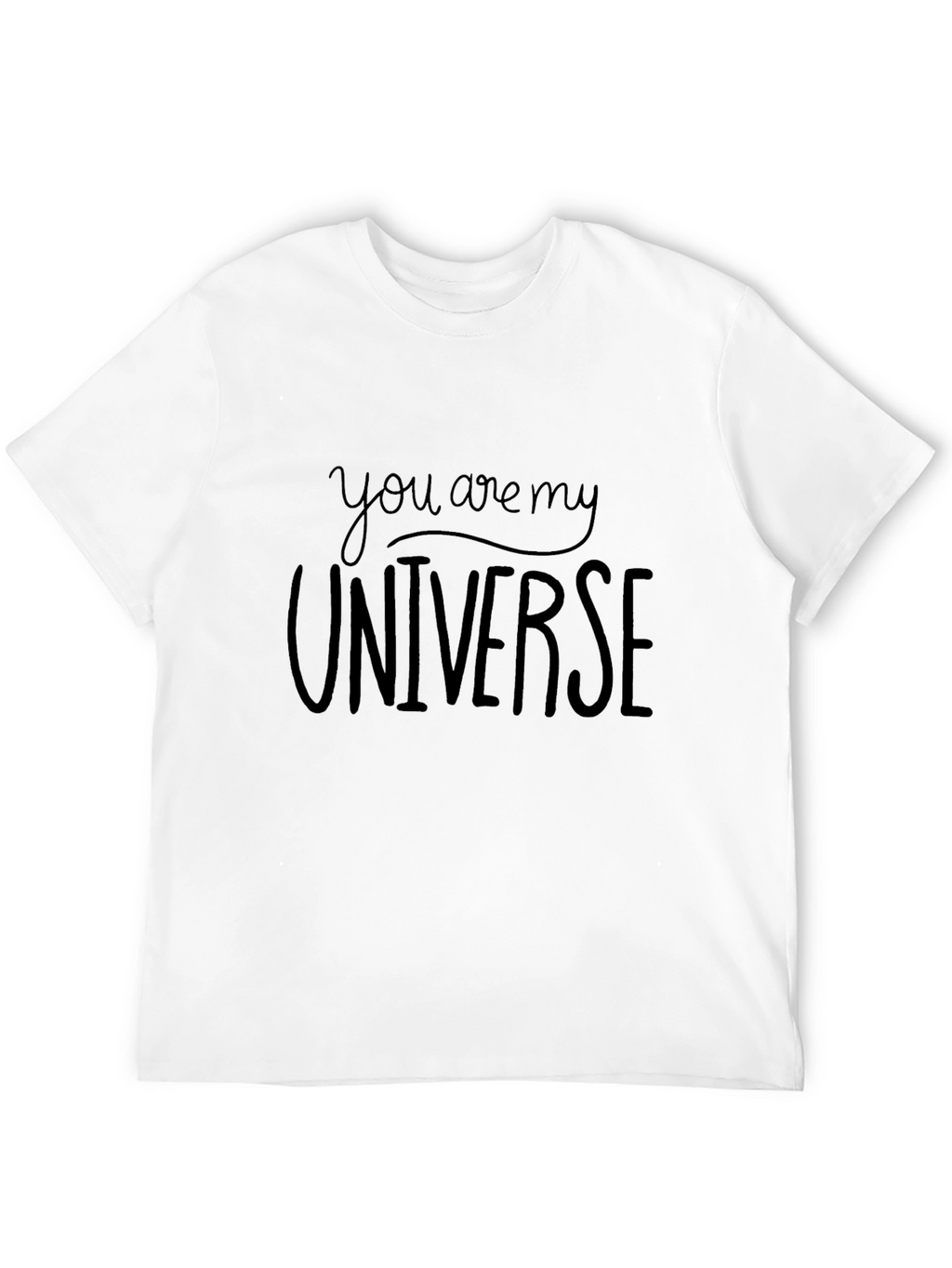 You Are My Universe Black Graphic Tee