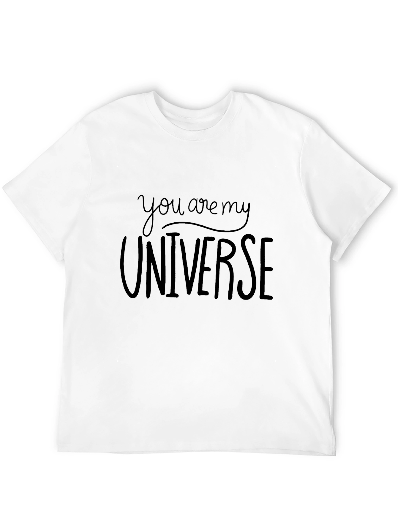 You Are My Universe Black Graphic Tee