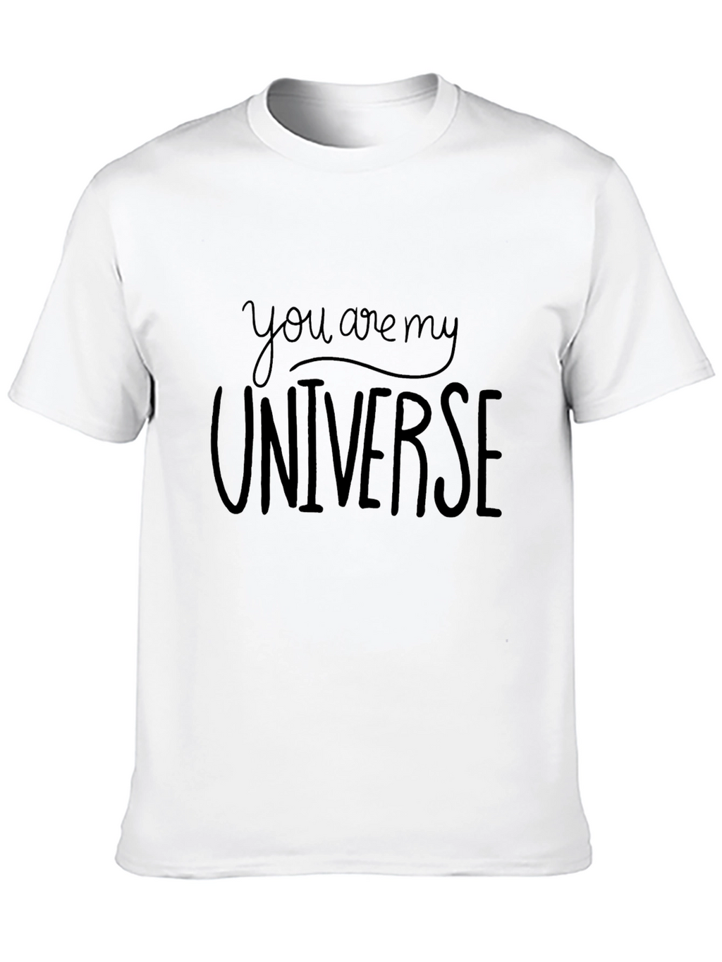 You Are My Universe Black Graphic Tee