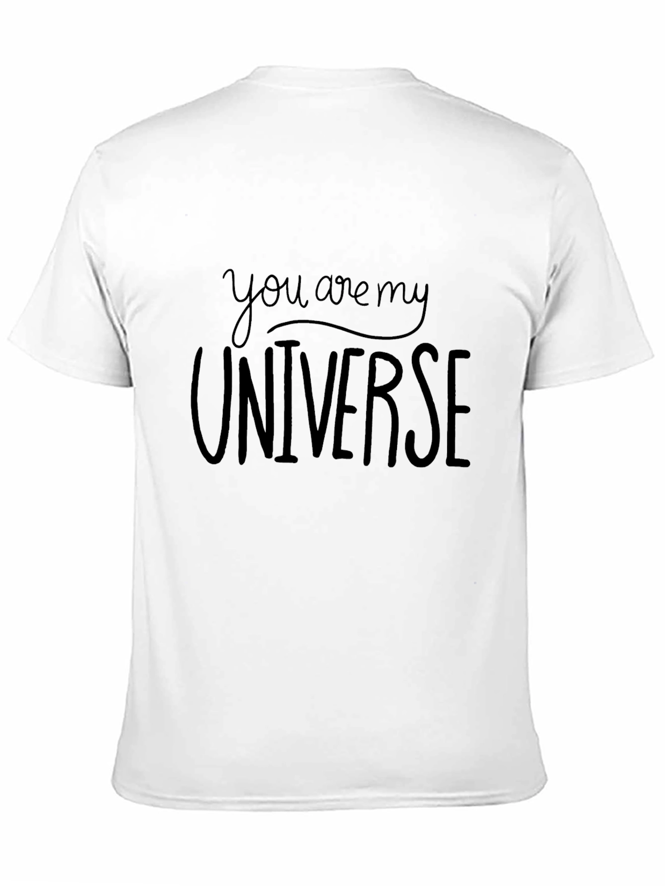 You Are My Universe Black Graphic Tee