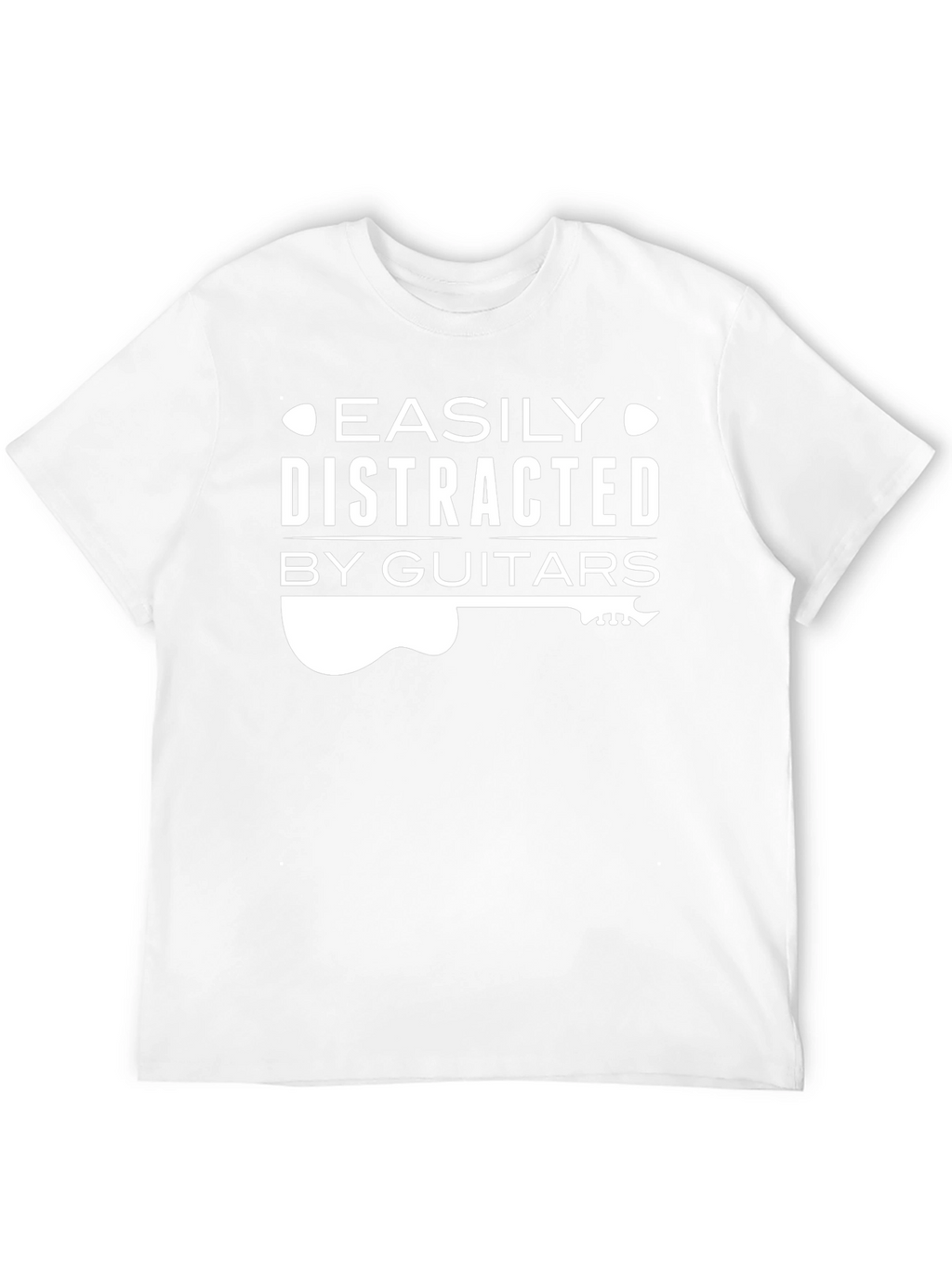 Easily Distracted By Guitars Black T-Shirt