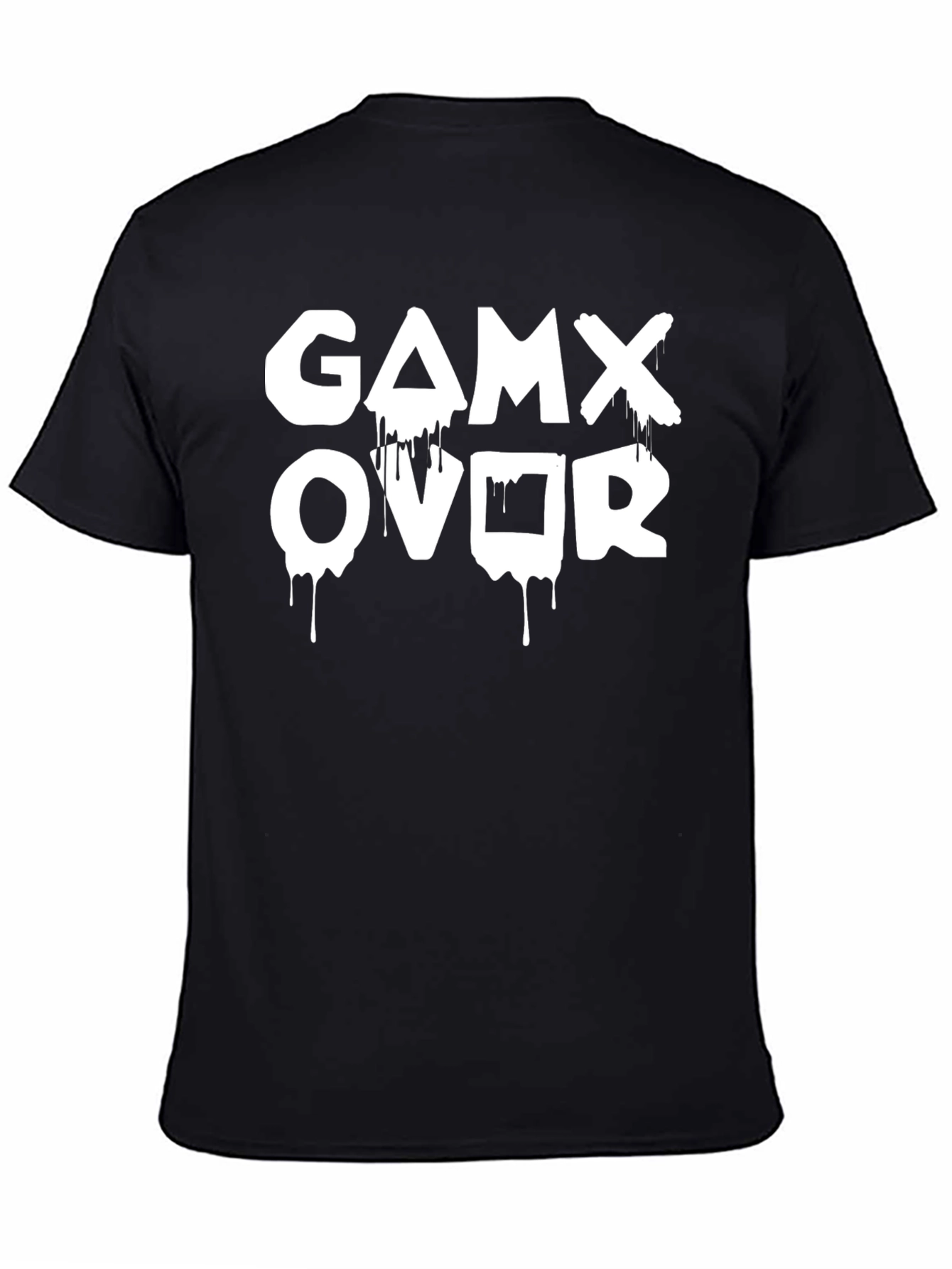 Game Over Dripping Print T-Shirt