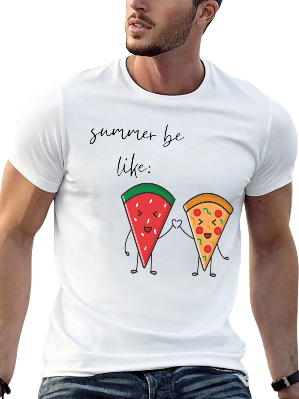 Summer Be Like T-Shirt: Watermelon & Pizza Besties!