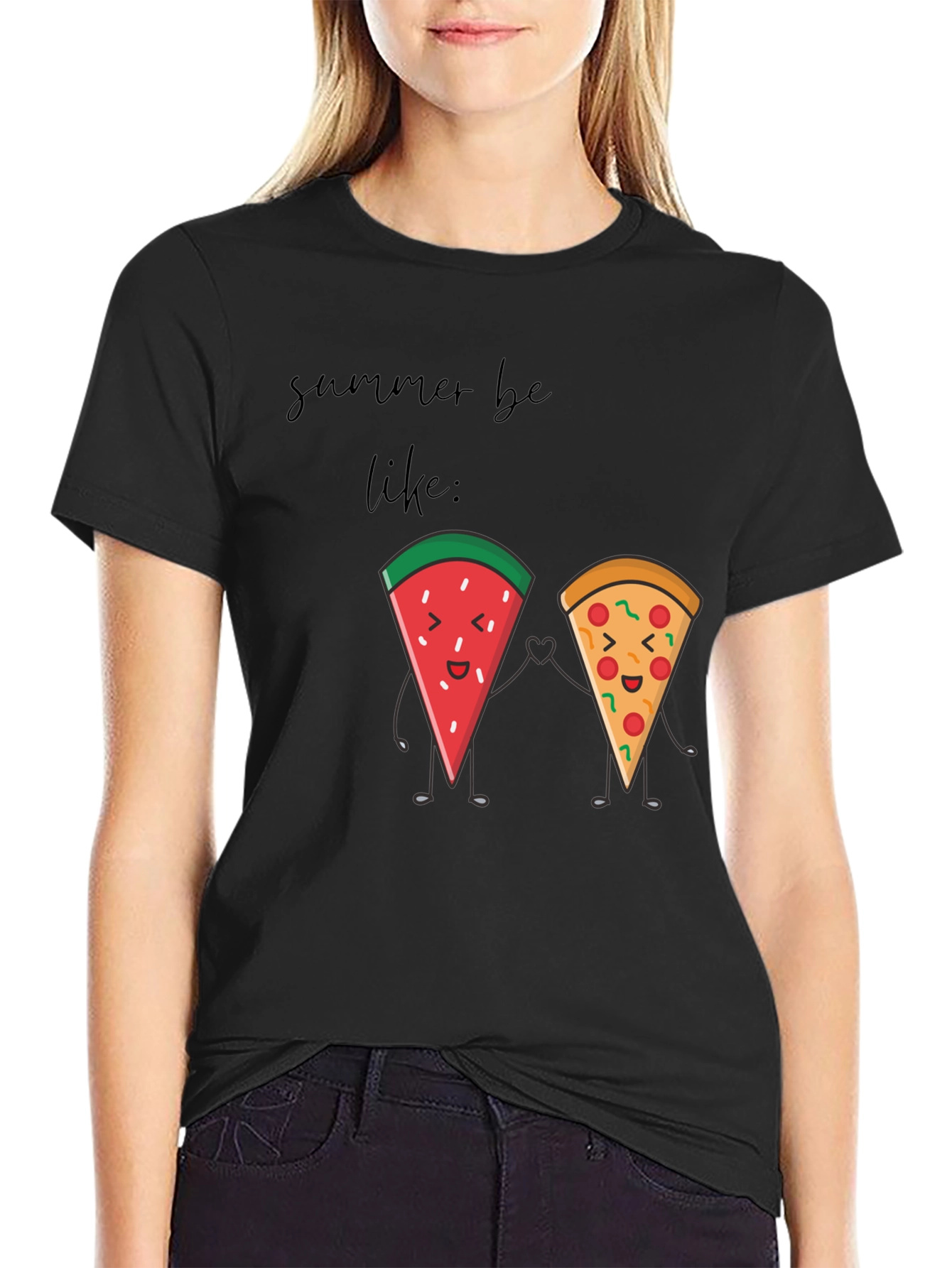 Summer Be Like T-Shirt: Watermelon & Pizza Besties!