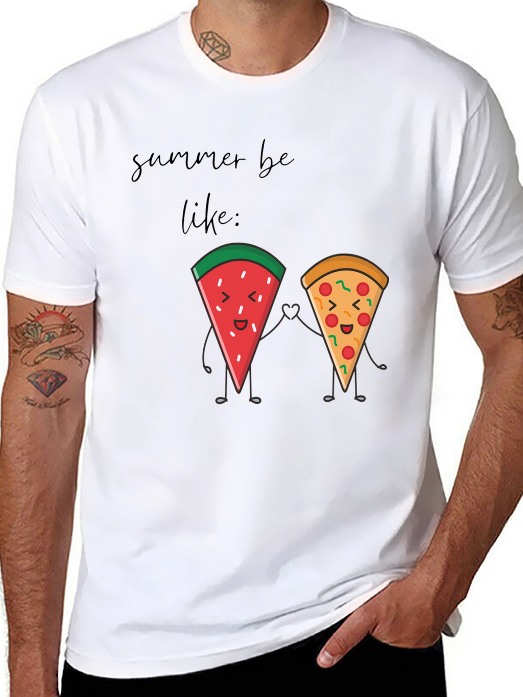 Summer Be Like T-Shirt: Watermelon & Pizza Besties!