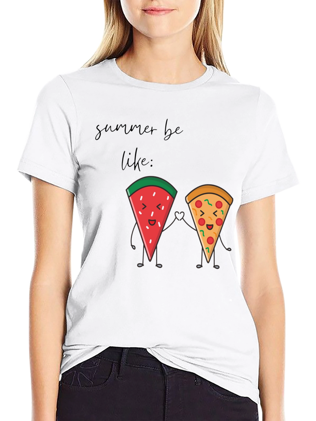 Summer Be Like T-Shirt: Watermelon & Pizza Besties!