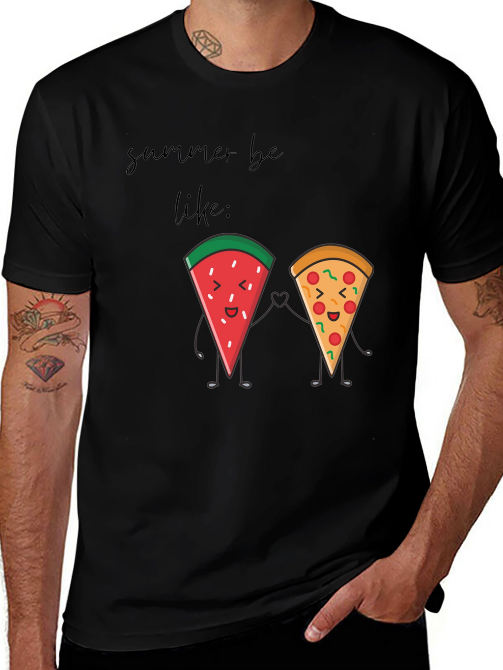 Summer Be Like T-Shirt: Watermelon & Pizza Besties!