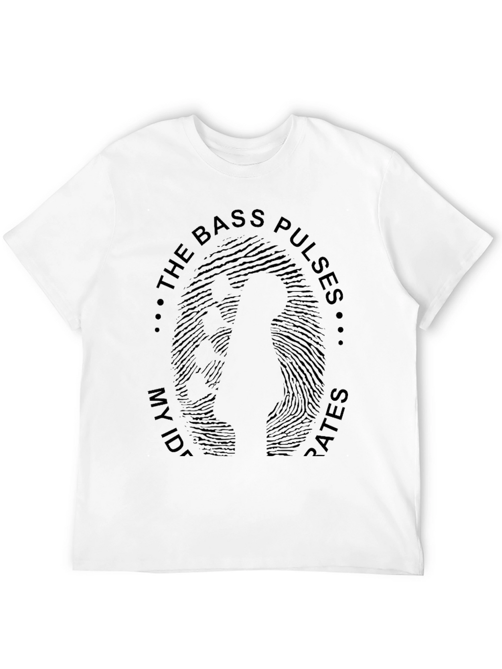 Bass Pulses Mens Black Graphic Tee