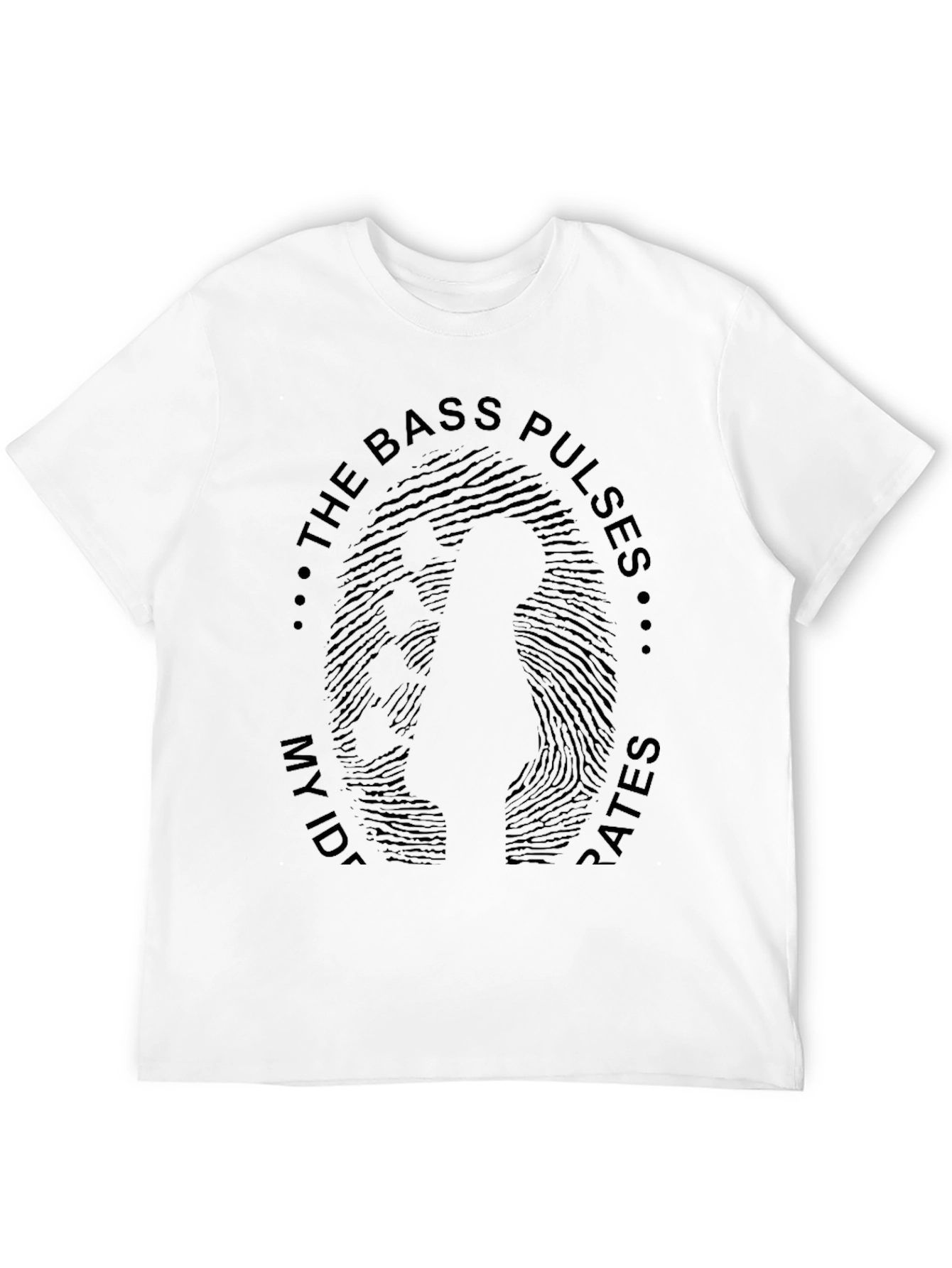 Bass Pulses Mens Black Graphic Tee