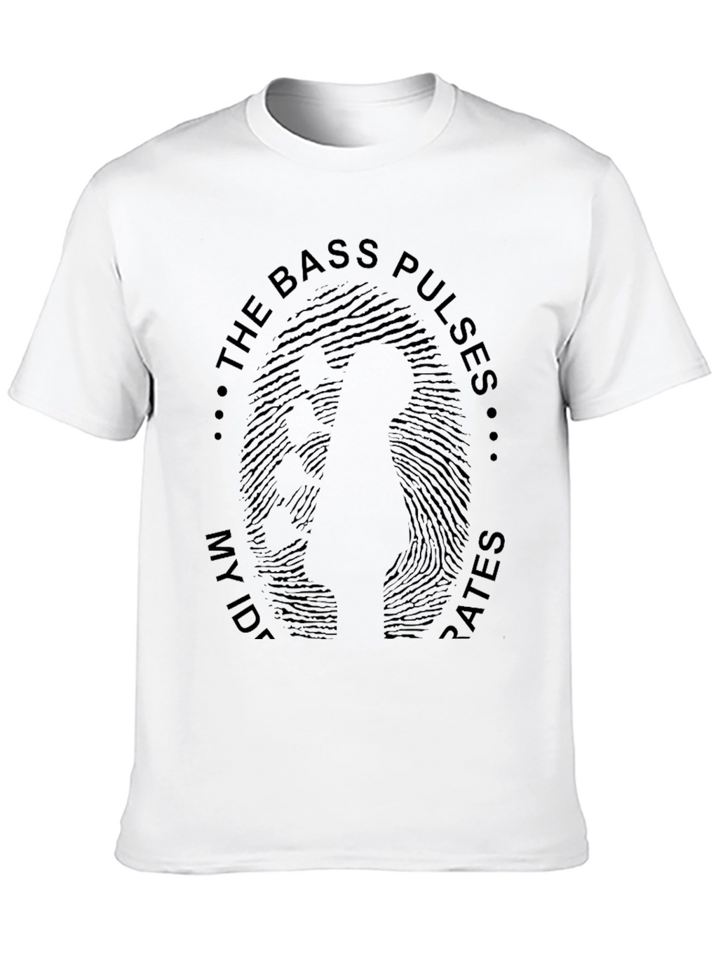 Bass Pulses Mens Black Graphic Tee