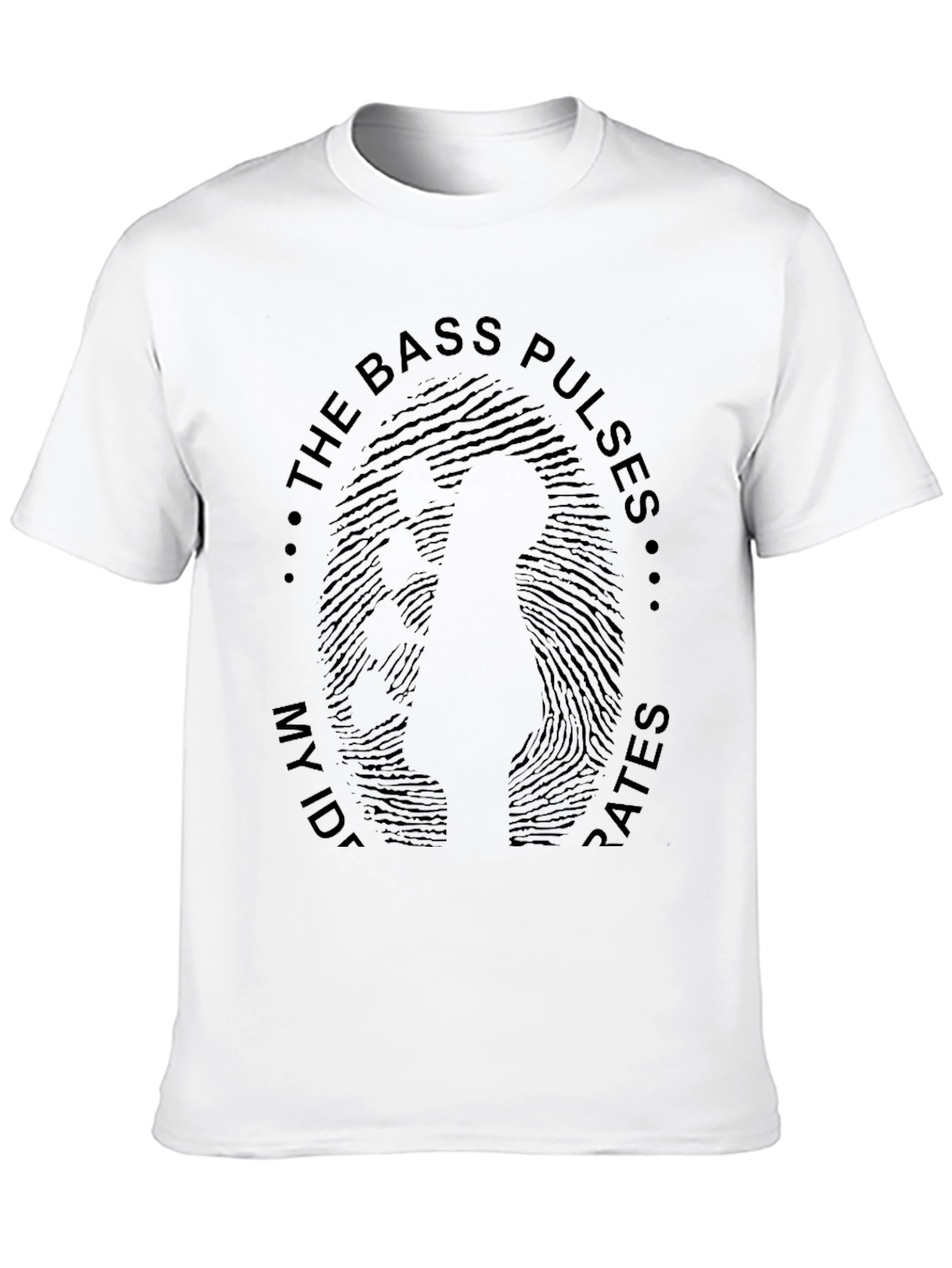 Bass Pulses Mens Black Graphic Tee