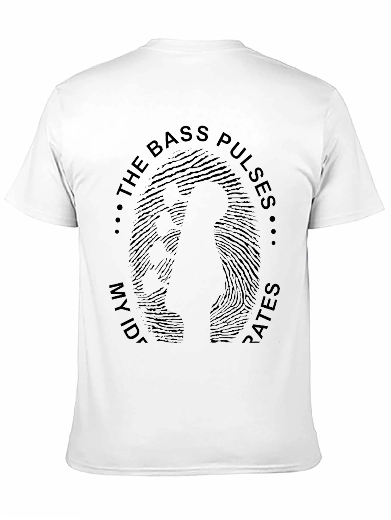 Bass Pulses Mens Black Graphic Tee