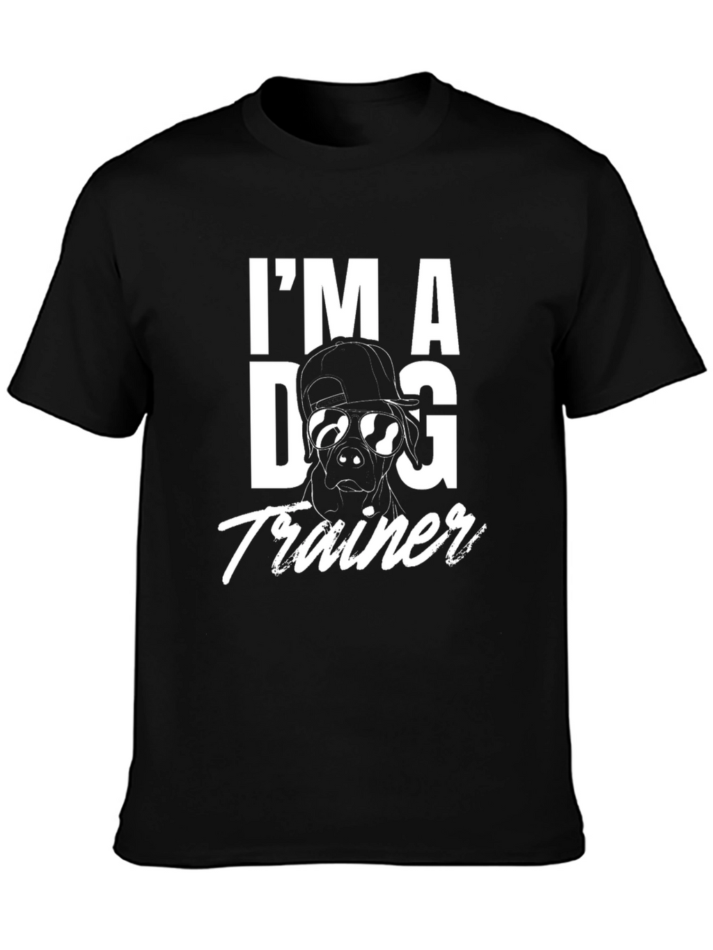 Dog Trainer Graphic Tee - Black Cotton Shirt