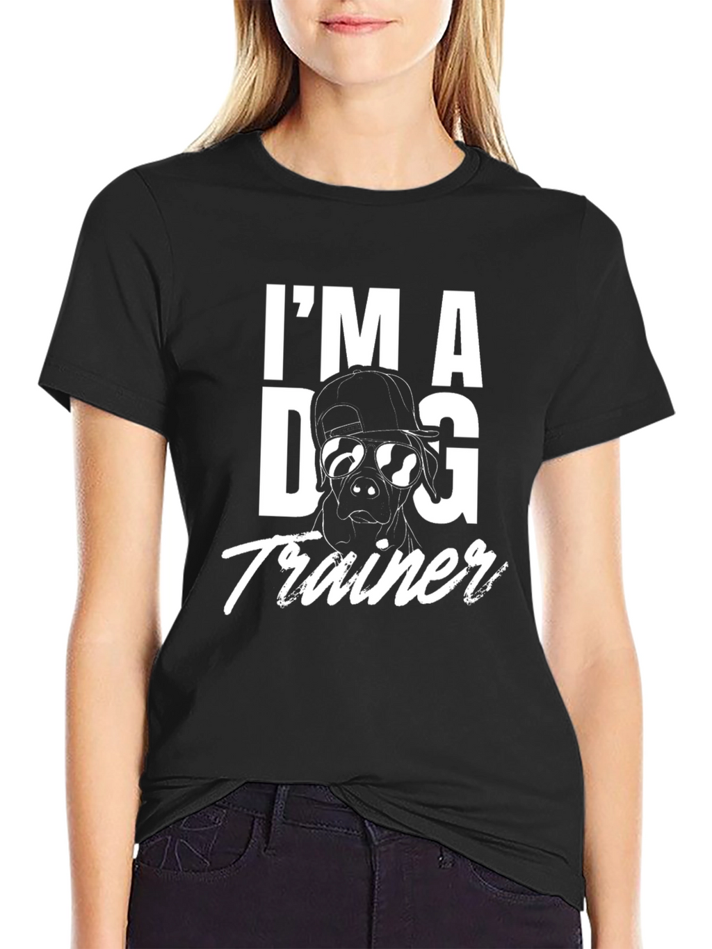 Dog Trainer Graphic Tee - Black Cotton Shirt