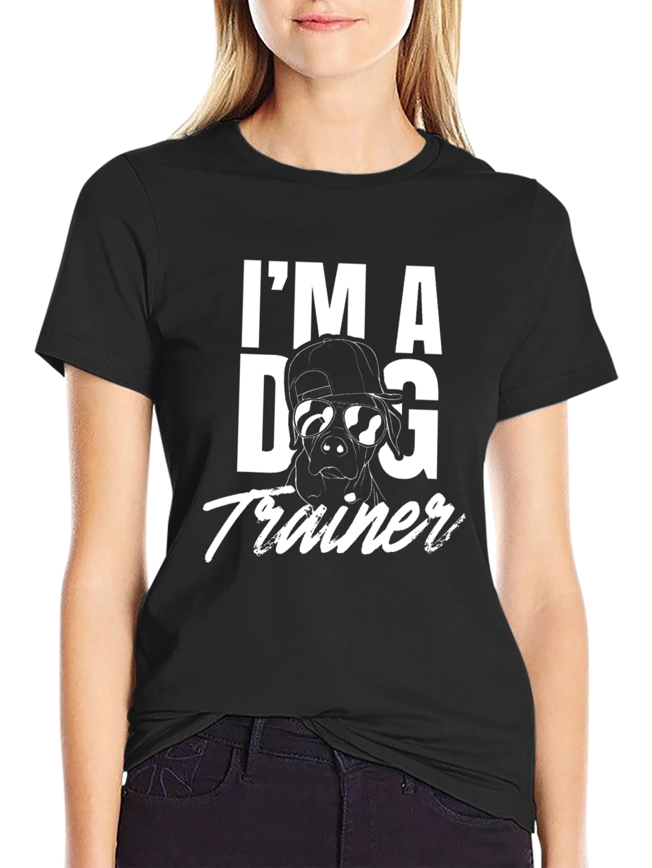 Dog Trainer Graphic Tee - Black Cotton Shirt