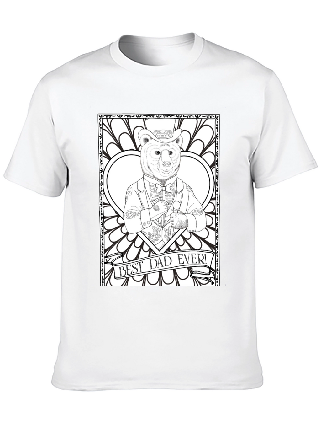 Best Dad Ever Bear Graphic T-Shirt
