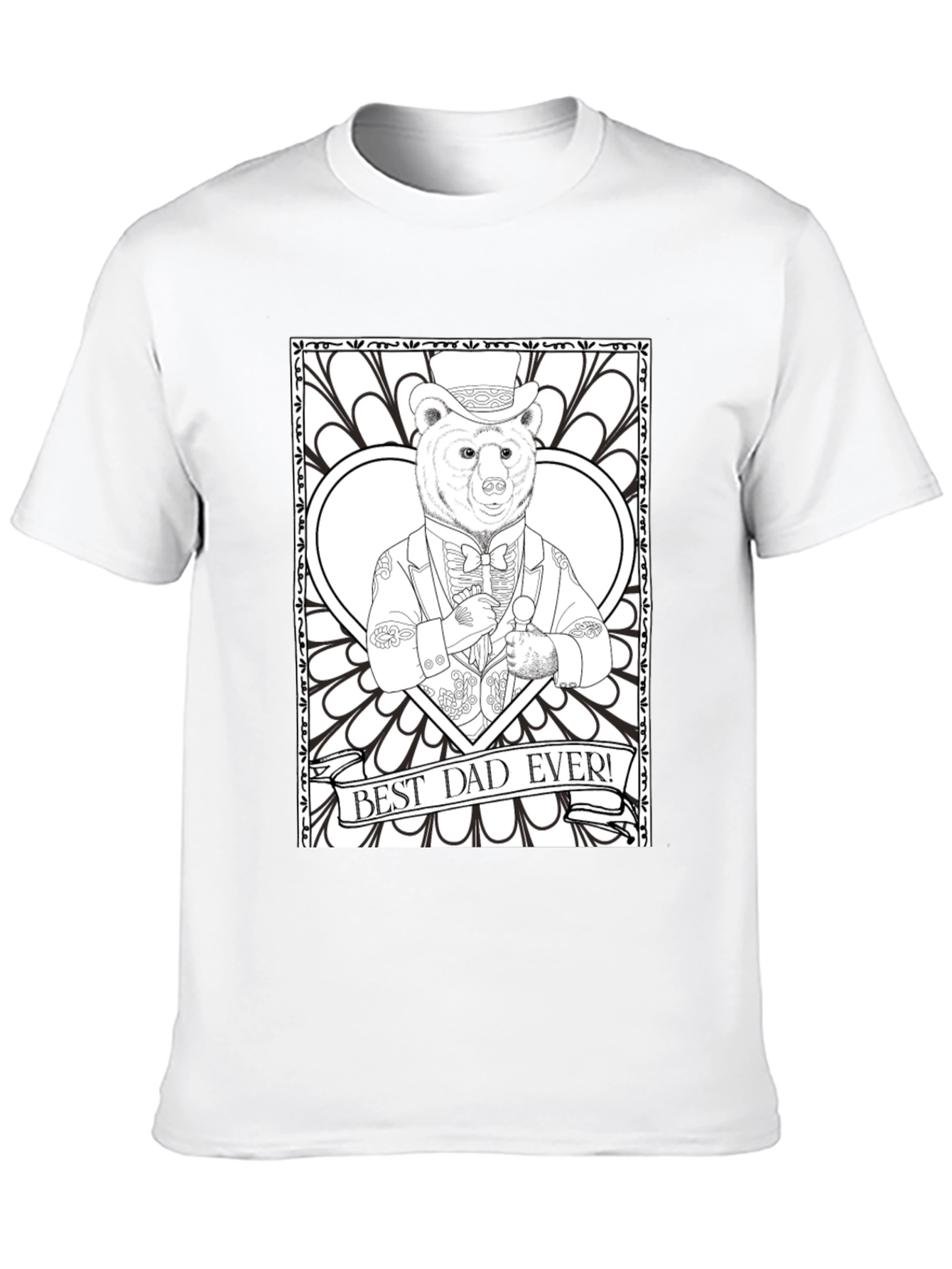 Best Dad Ever Bear Graphic T-Shirt