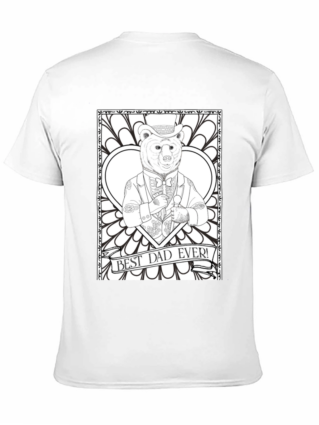 Best Dad Ever Bear Graphic T-Shirt