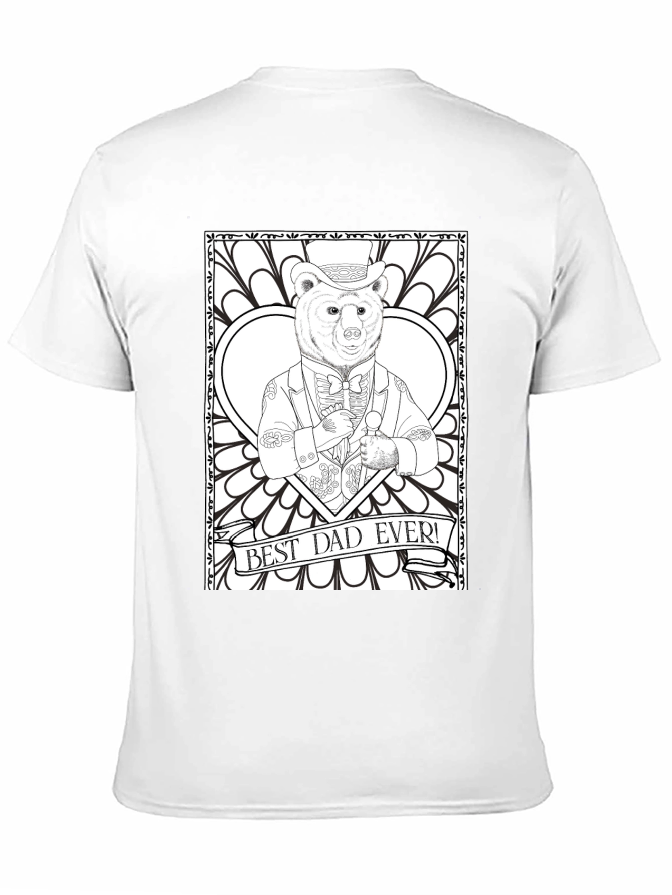 Best Dad Ever Bear Graphic T-Shirt